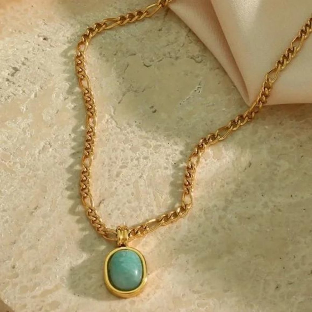 NEW FIGARO 18K GOLD CHAIN PENDANT NECKLACE, NICE NECKLACE, CUTE NECKLACE - Picture 5 of 7